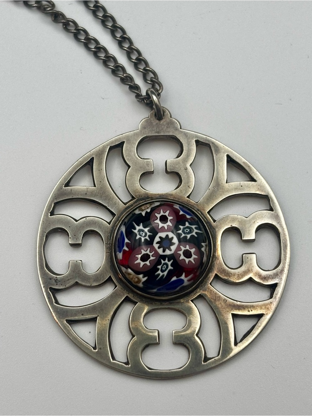 Caithness Sterling with Multicolor Millefiori Glass